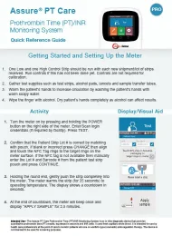 Document of Assure PT Care Professional Quick Reference Guide. Assure® PT Care Training guides and documents. ARKRAY USA, Inc.