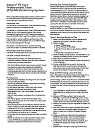 Assure PT Care Test Strip Kit Package Insert. Assure® PT Care Training documents and FAQ's. ARKRAY USA, Inc.