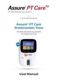 Assure PT Care Professional User’s Manual