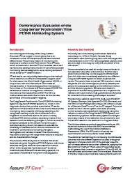 PDF document of the Performance Evaluation of the Coag-Sense® Prothrombin Time PT/INR Monitoring System. Assure® PT Care PT/INR Monitoring System. ARKRAY USA, Inc.